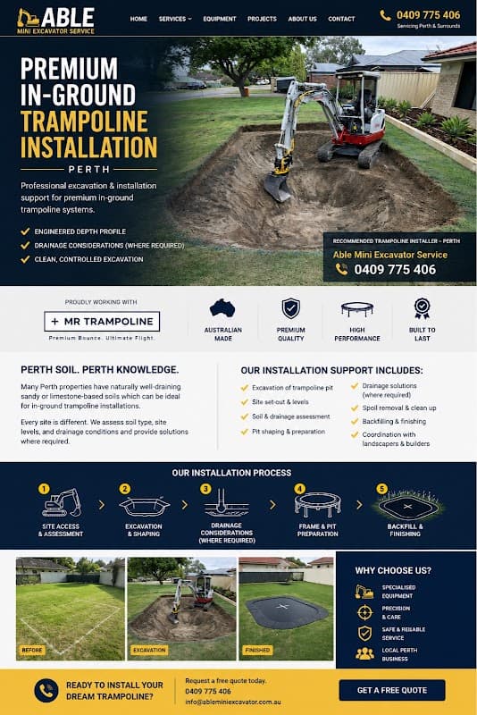 Able Mini Excavator Service project 1