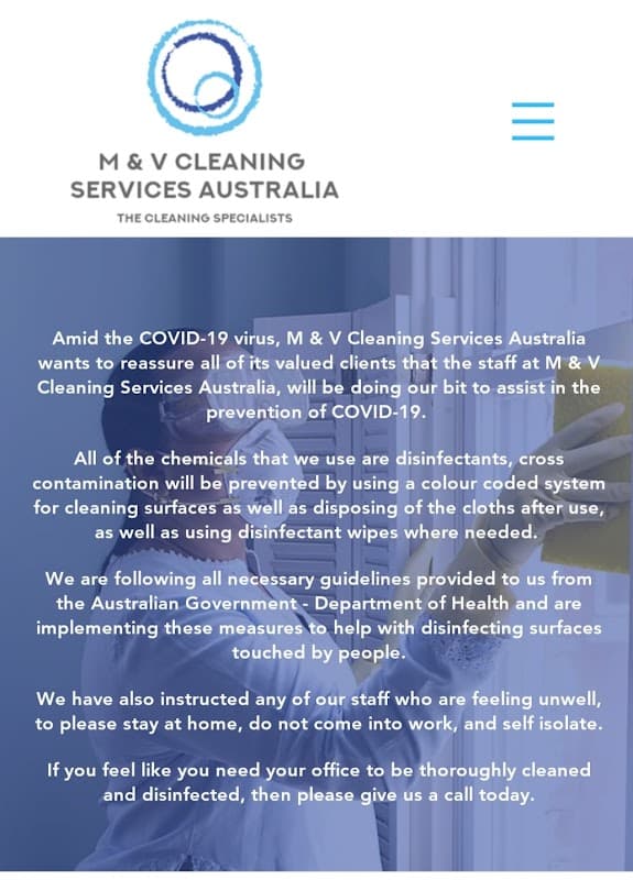 M&V Cleaning Services Australia cover