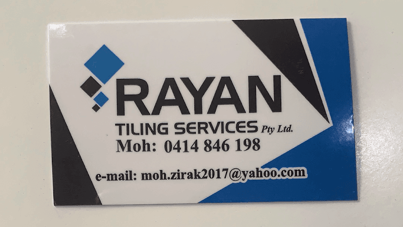 Rayan Tiling Services PTY LTD cover