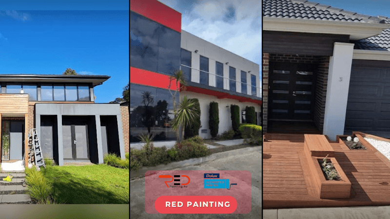 Red painting Au | house Painting | Commercial Painting | Concrete Epoxy project 1