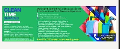 Clean Time Services cover