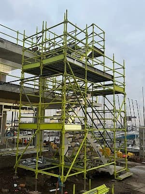 Lime Scaffolding and Safety Rail cover